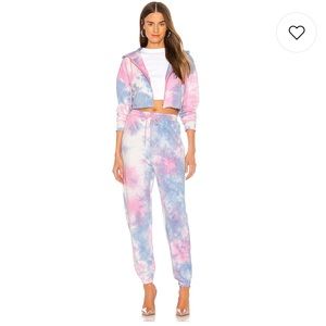 Superdown Paris Hoodie in Pink and Blue